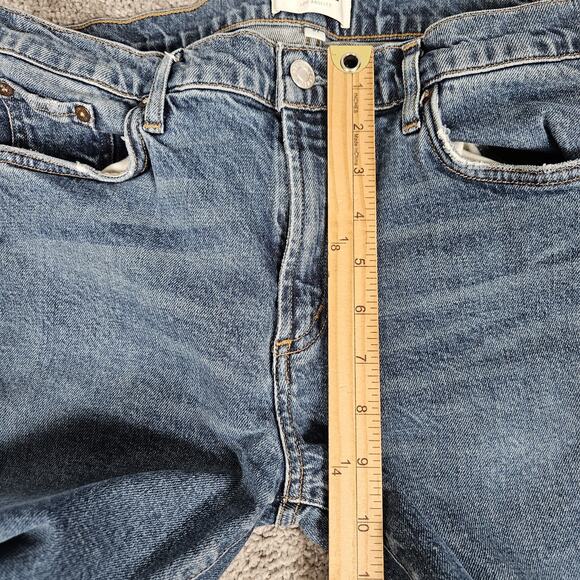 AGOLDE Jeans Women's 31 Blue Toni Mid Rise Straight Leg Ankle Distressed - Picture 7 of 12